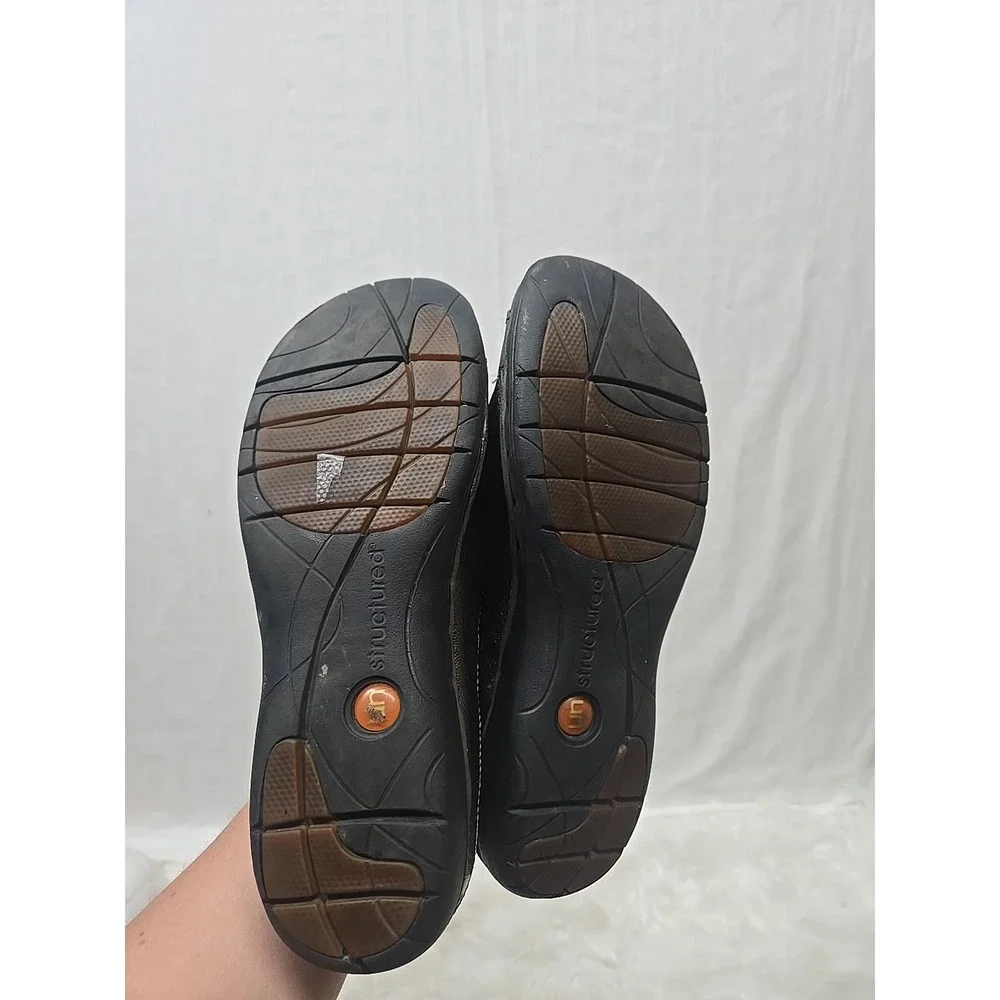 Clarks Unstructured‎ Loafers Women's Size 8.5 M Slip On Comfort Brown Leather